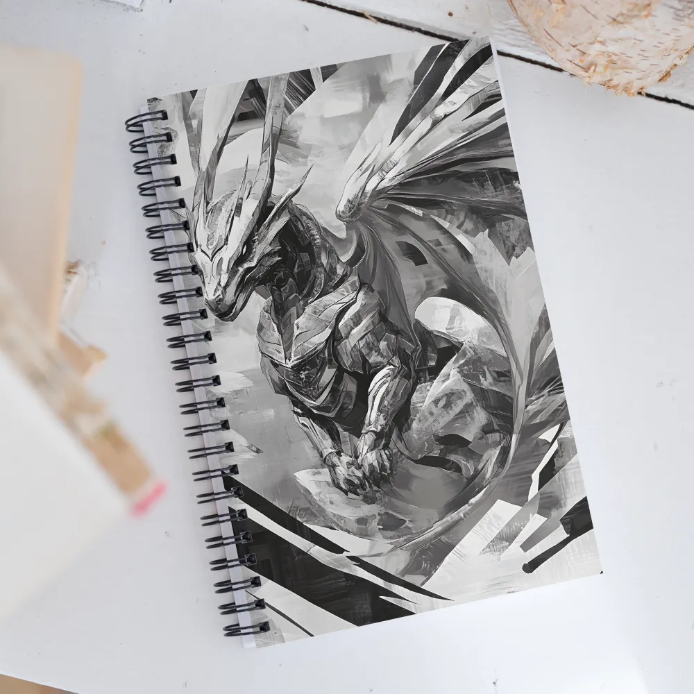 Ethereal Winged Guardian | Spiral Notebook