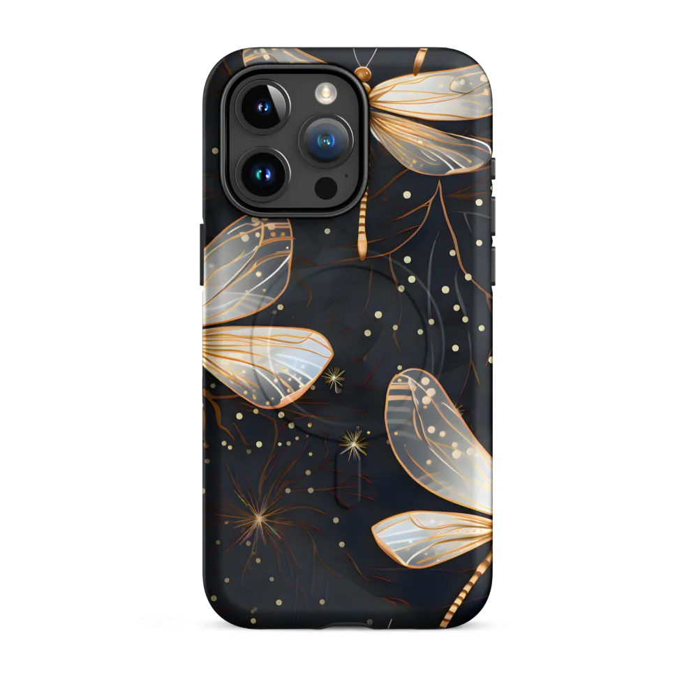 Ethereal Dance: Dragonflies in a Midnight Garden