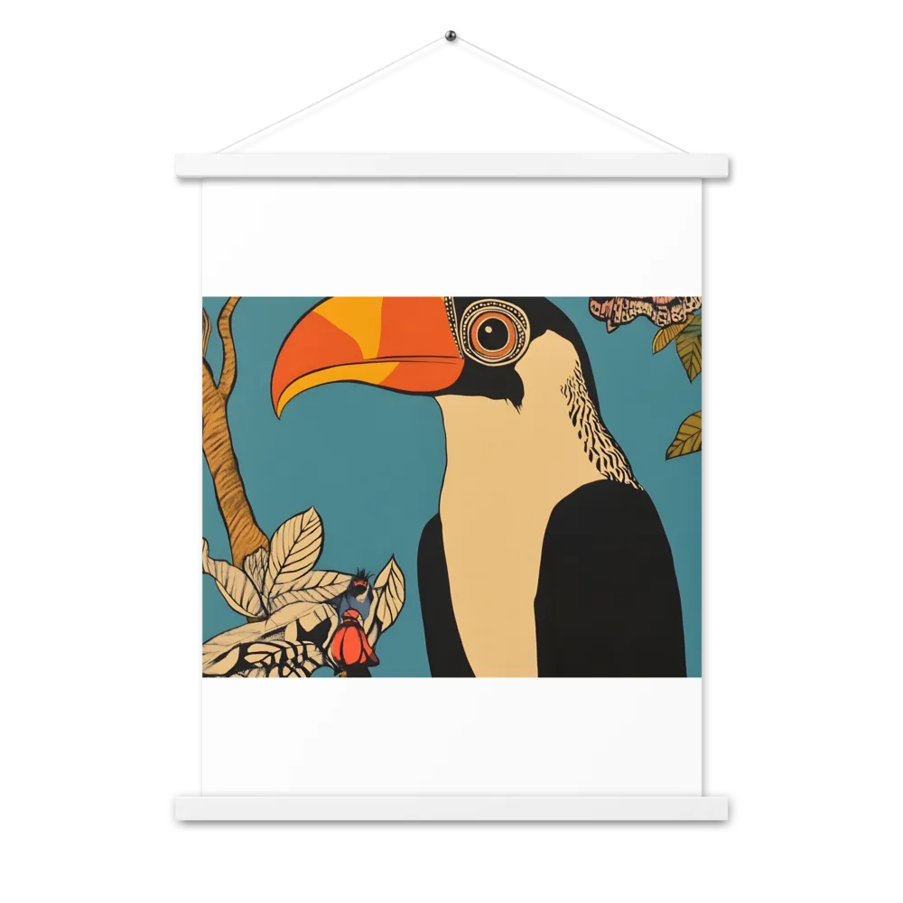 Tropical Majesty: The Toucan at Rest | Poster With White Wood Hanger | 18″×24″