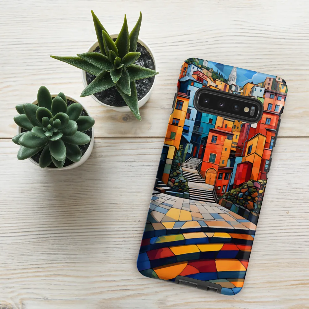 Vibrant Village: A Cubist Journey