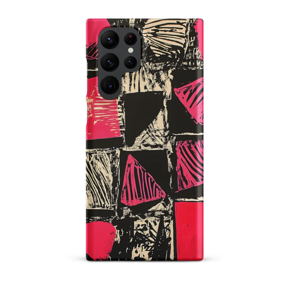Geometric Symphony in Pink and Black