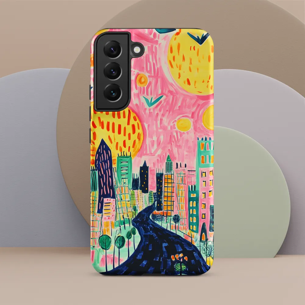 Whimsical Cityscape | Phone Case |  S22 Plus | Tough Case | Matte