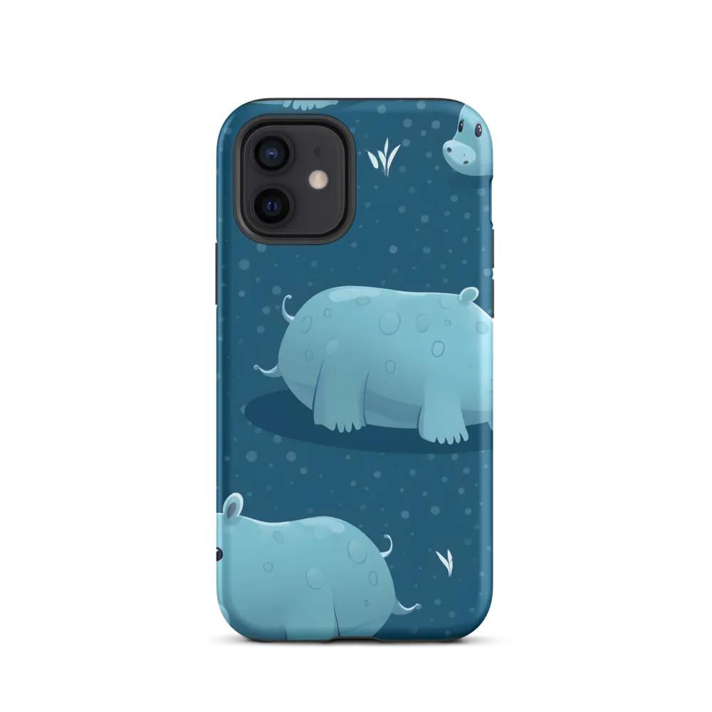 Whimsical Hippo Play | Phone Case |  12 | Tough Case | Matte