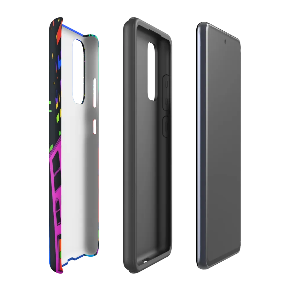Neon Dreamscape: A Futuristic City at Dusk | Phone Case |  S20 FE | Tough Case | Matte