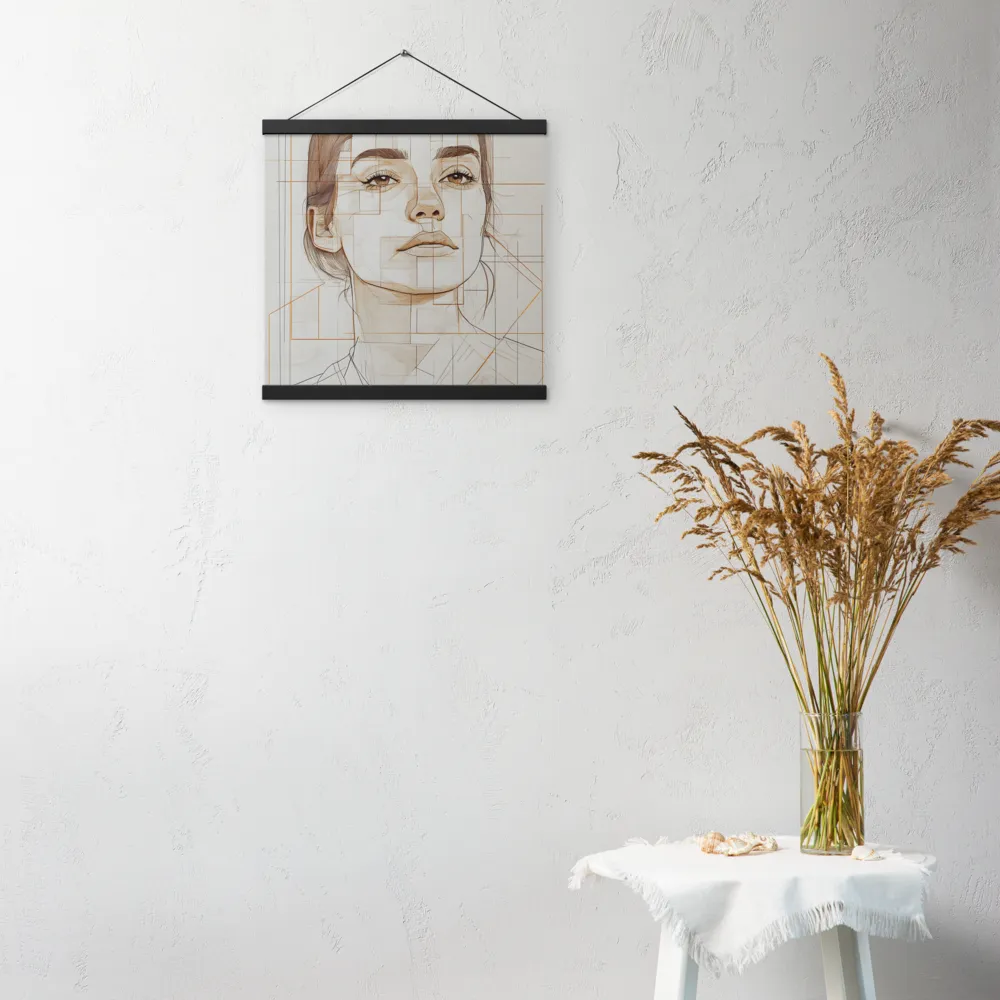 Geometric Serenity: A Minimalist Portrait