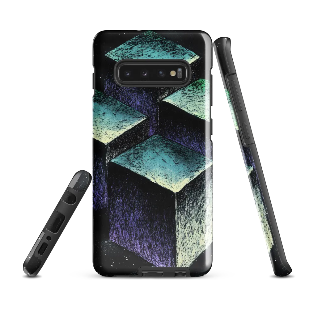 Floating Geometry: A Study in Cubes | Phone Case |  S10 Plus | Tough Case | Glossy