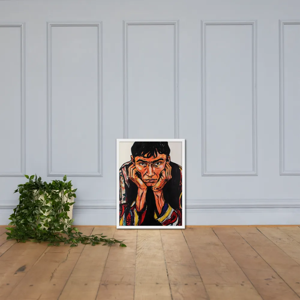 Contemplative Intensity: An Expressionist Portrait