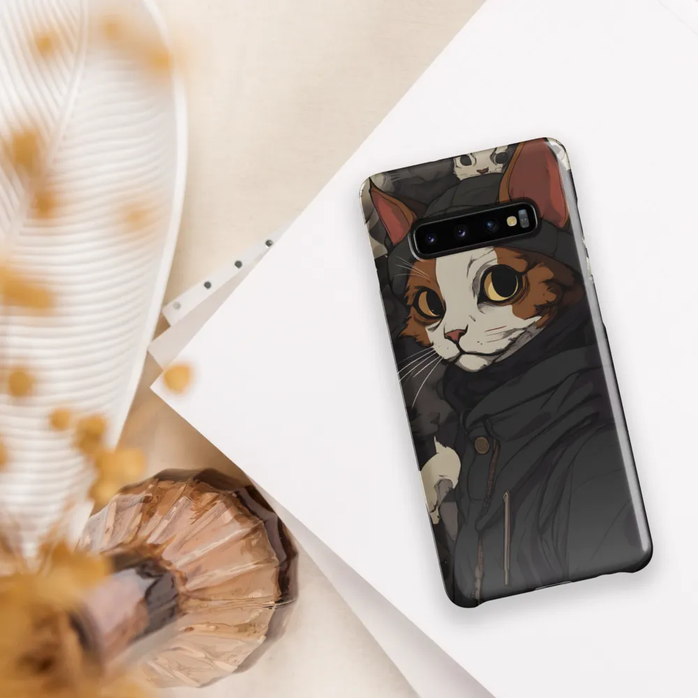 Whimsical Cat Portrait | Phone Case |  S10 Plus | Snap Case | Glossy