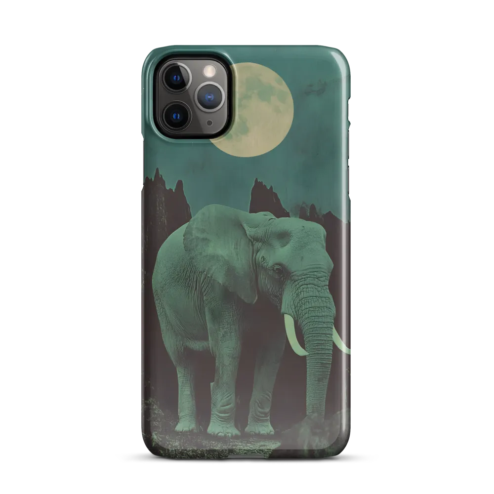 Ethereal Presence: Elephant Under a Full Moon | Phone Case |  11 Pro Max | Snap Case | Glossy