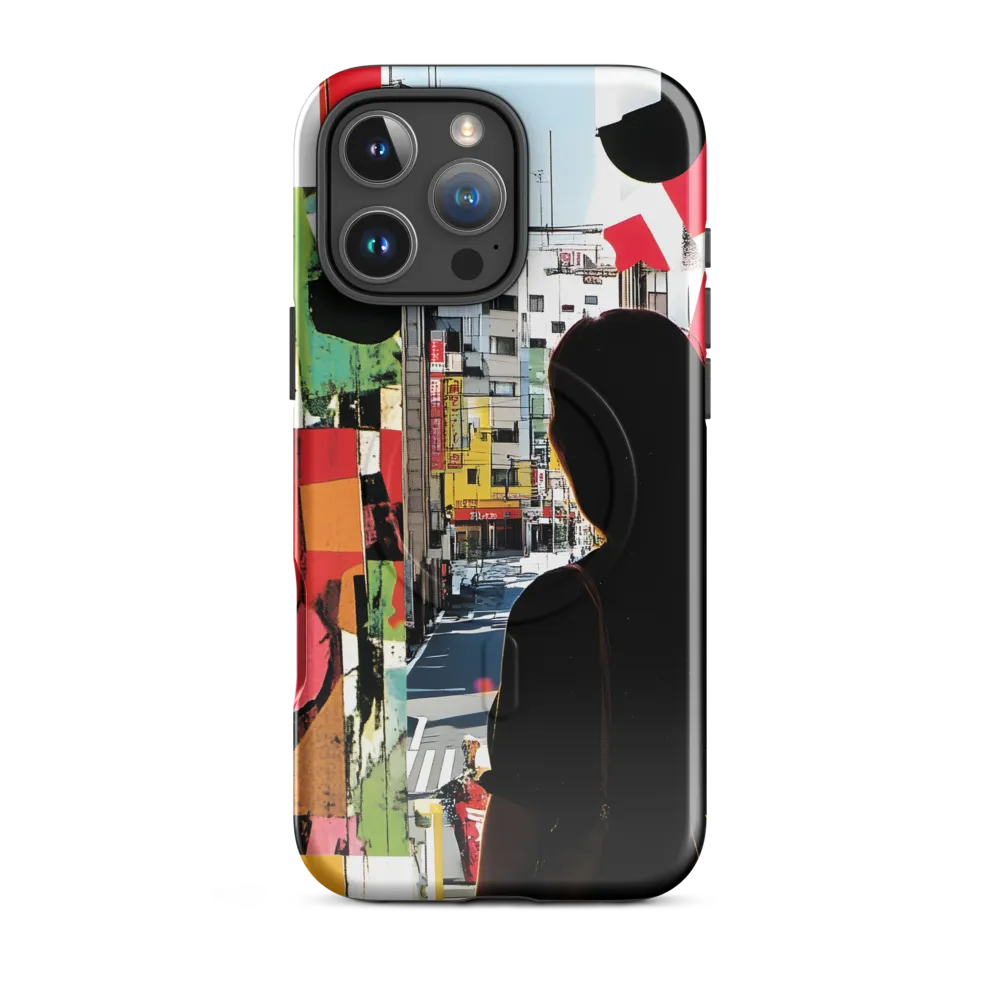 Urban Reflections: A Silhouette's Journey | Phone Case |  16 Pro Max | MagSafe® Tough Case | Glossy
