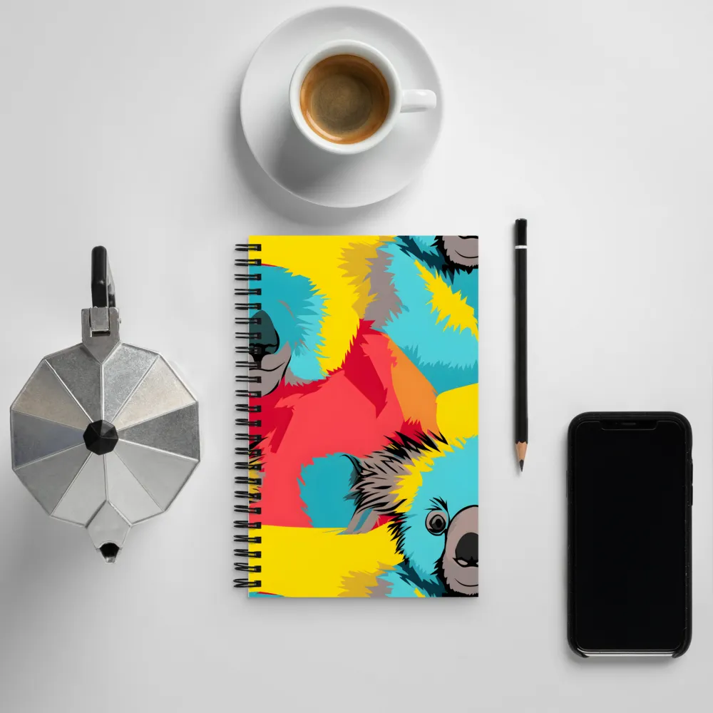 Whimsical Koalas in Vibrant Colors | Spiral Notebook