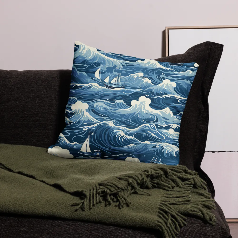 Nautical Dreams: Waves of Adventure | Pillow | 22″×22″