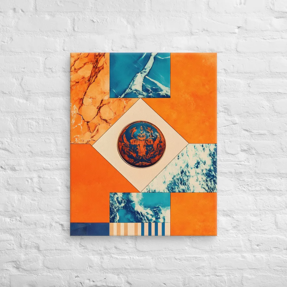 Harmonious Encounters: Abstract Geometry | Canvas | 24″×30″