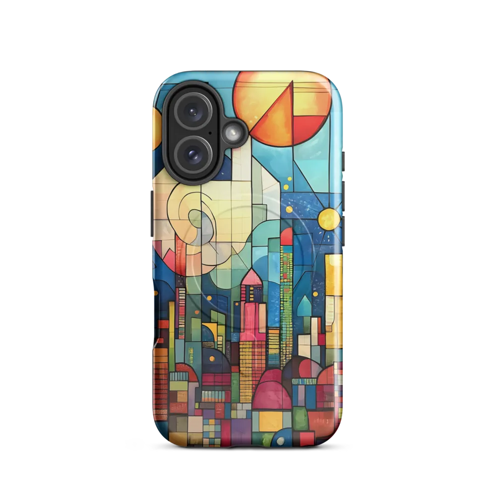 Geometric Harmony: A Vibrant Cityscape