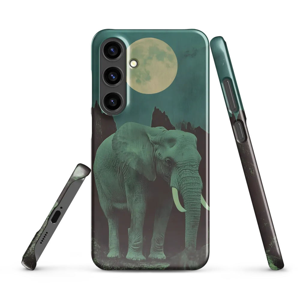 Ethereal Presence: Elephant Under a Full Moon