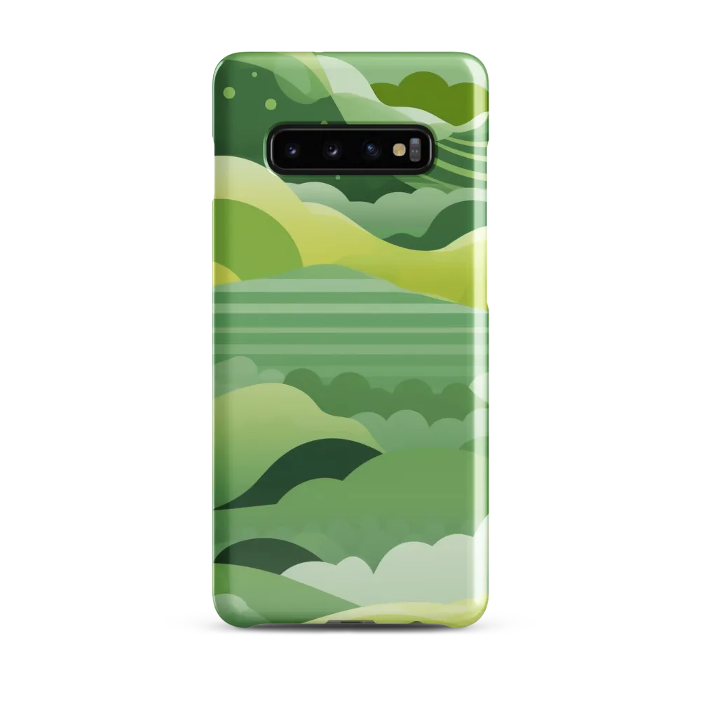 Tranquility in Green Waves | Phone Case |  S10 Plus | Snap Case | Glossy