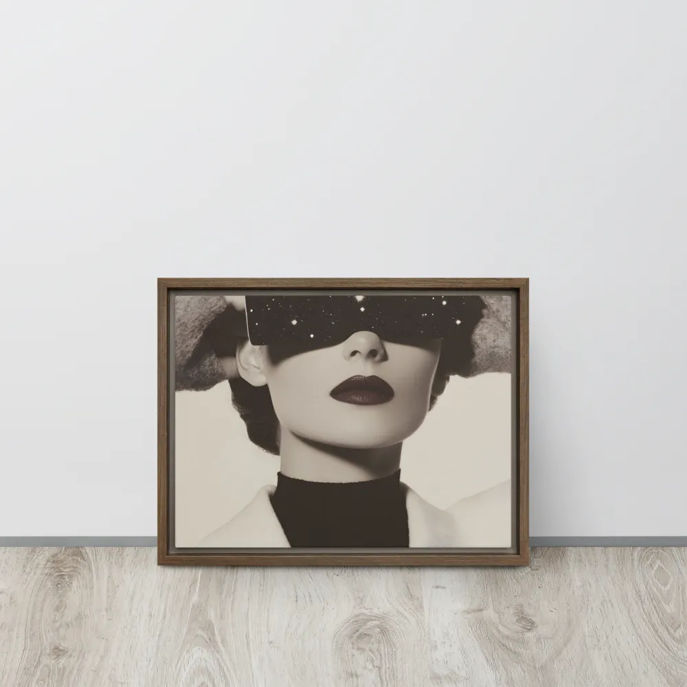Celestial Elegance | Canvas with Brown Frame | 12″×16″