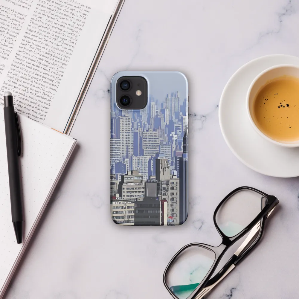 Urban Symphony: A Cityscape in Blues and Grays