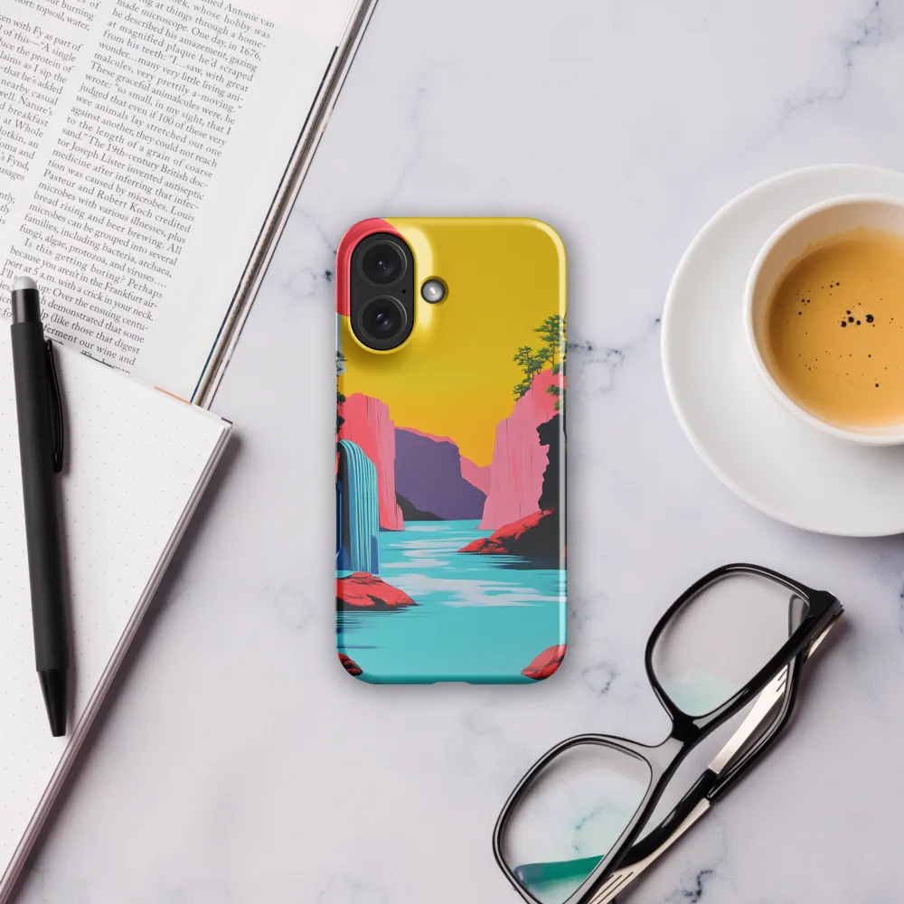 Dreamscape of Pink Cliffs and Turquoise Waters | Phone Case |  16 | Snap Case | Glossy