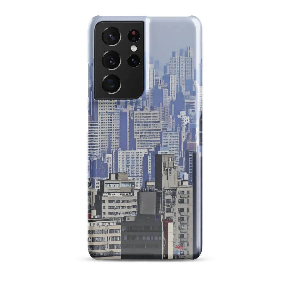 Urban Symphony: A Cityscape in Blues and Grays