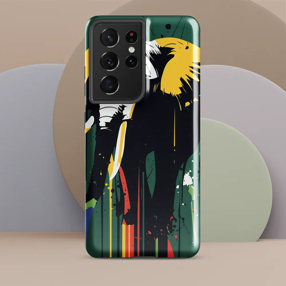 Majestic Minimalism: The Colorful Elephant