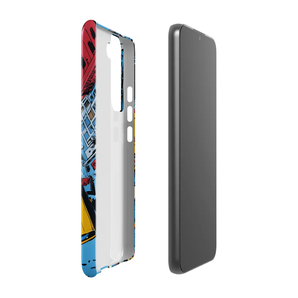 Urban Chaos: Aerial View of City Life | Phone Case |  S22 Plus | Snap Case | Glossy