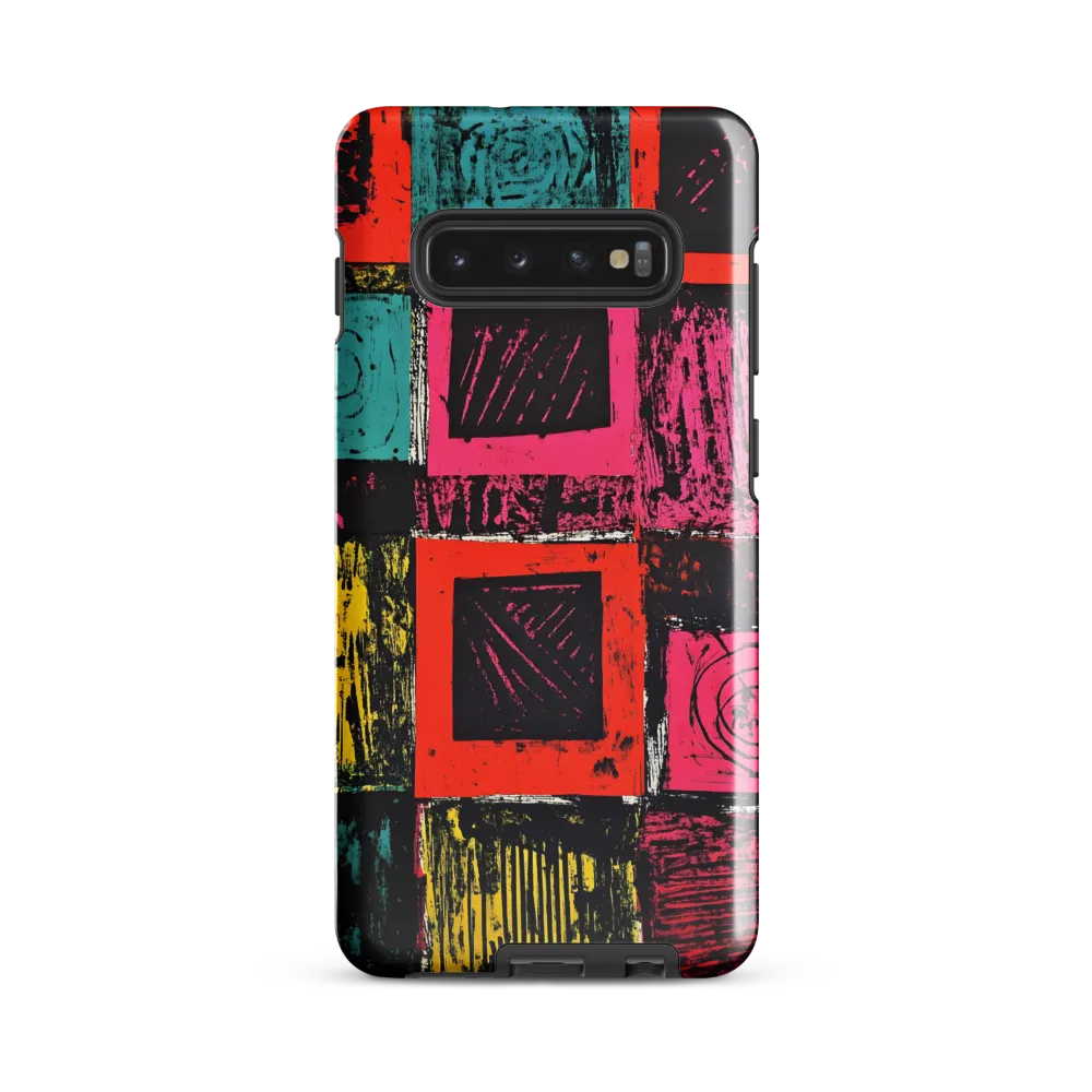 Dynamic Expressions in Geometric Patterns | Phone Case |  S10 Plus | Tough Case | Glossy