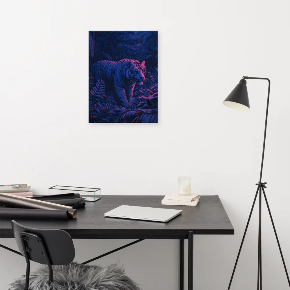 Mystic Prowler: The White Tiger in the Jungle | Canvas | 18″×24″