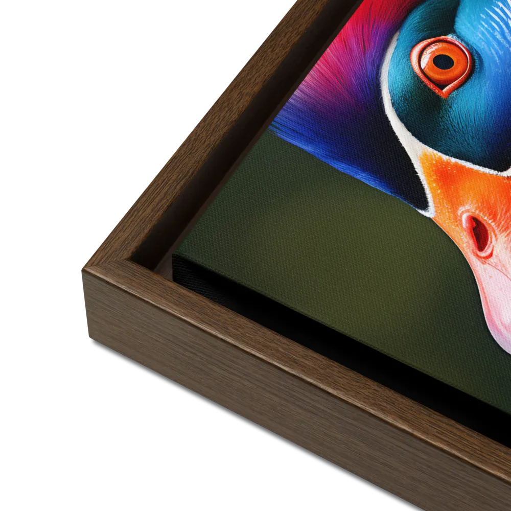 The Majestic Mandarin | Canvas with Brown Frame | 16″×20″