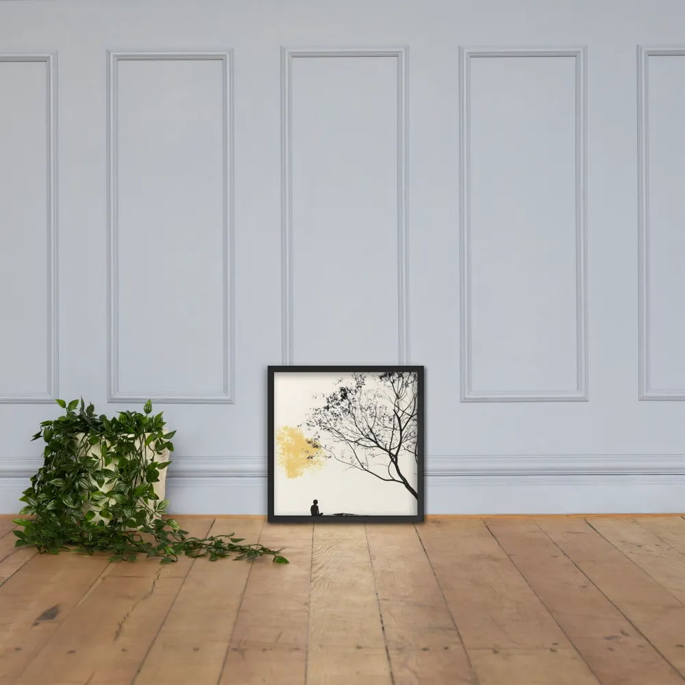 Whispers of Solitude | Poster with Black Frame | 18″×18″