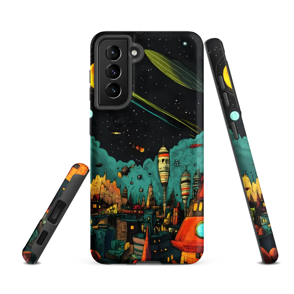 Galactic Cityscape: A Journey Through Imagination | Phone Case |  S21 FE | Tough Case | Matte