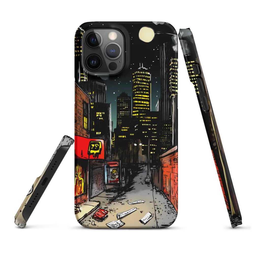 Nocturnal Cityscape: The Hidden Alley | Phone Case |  12 Pro Max | Snap Case | Matte