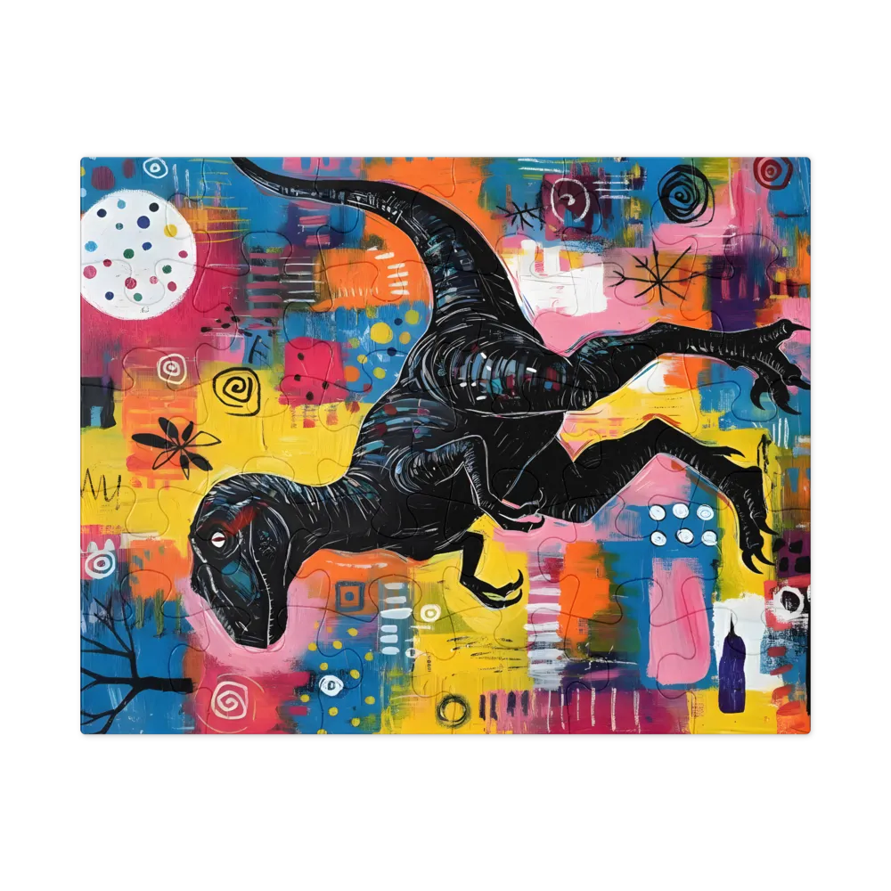 Chromatic Raptor 
 Jigsaw Puzzle in Tin Box