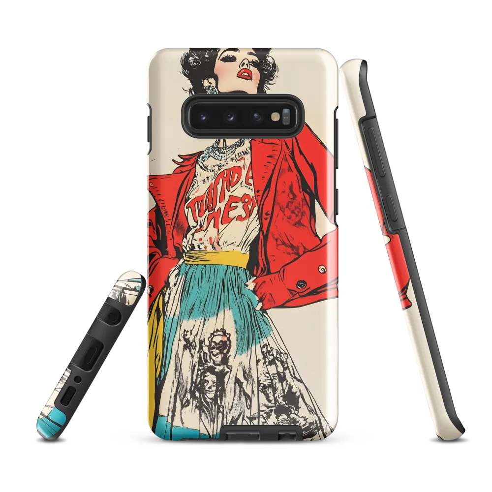 Vibrant Elegance: A Pop Art Fashion Statement | Phone Case |  S10 Plus | Tough Case | Glossy