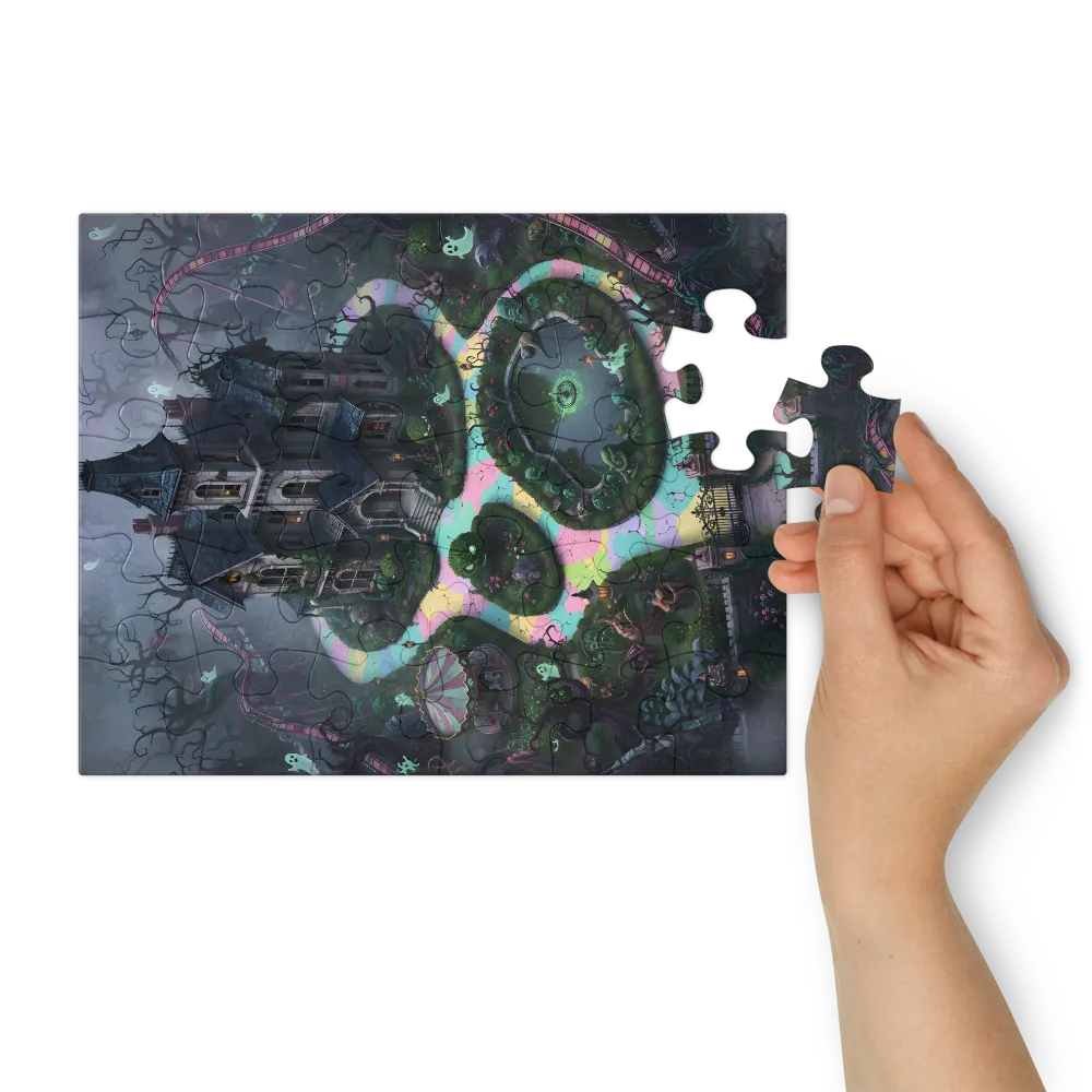 Haunted Manor Park 
 Jigsaw Puzzle in Tin Box