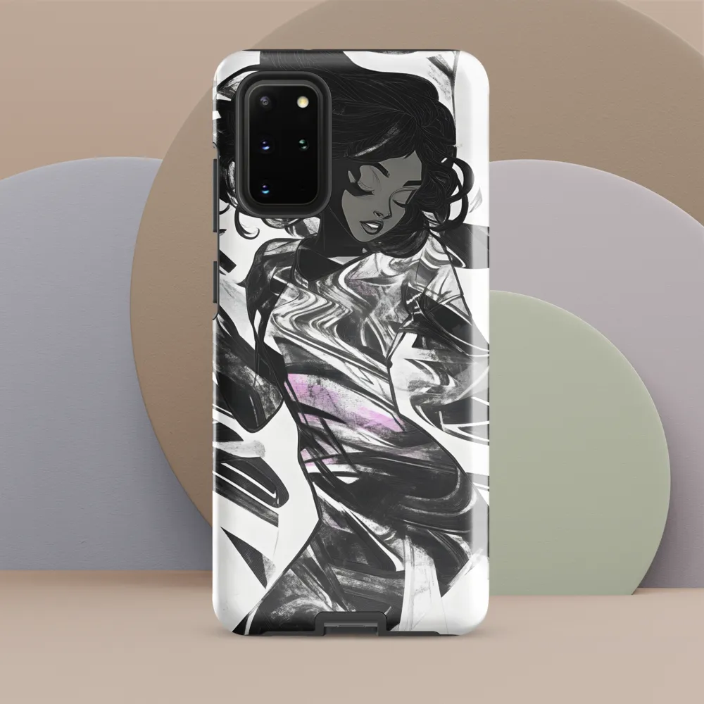 Fluid Grace: The Dance of Shadows | Phone Case |  S20 Plus | Tough Case | Glossy