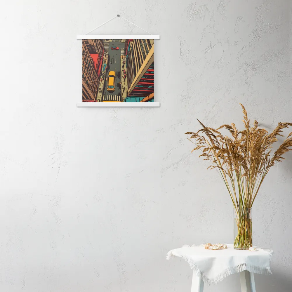 Urban Symphony | Poster With White Wood Hanger | 14″×14″