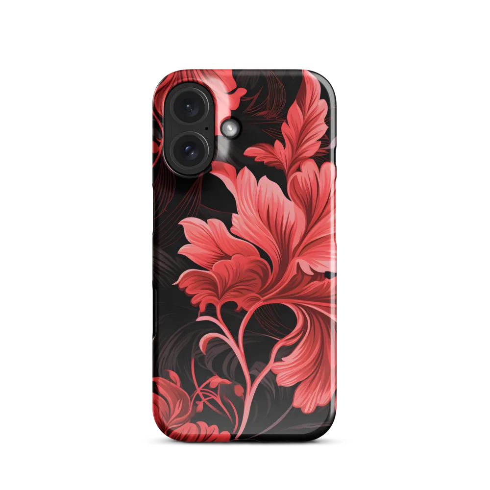 Tropical Elegance in Red | Phone Case |  16 | Snap Case | Glossy