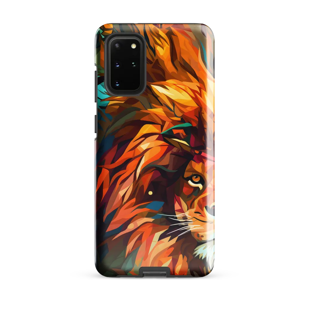 Majestic Gaze: The Polygonal Lion