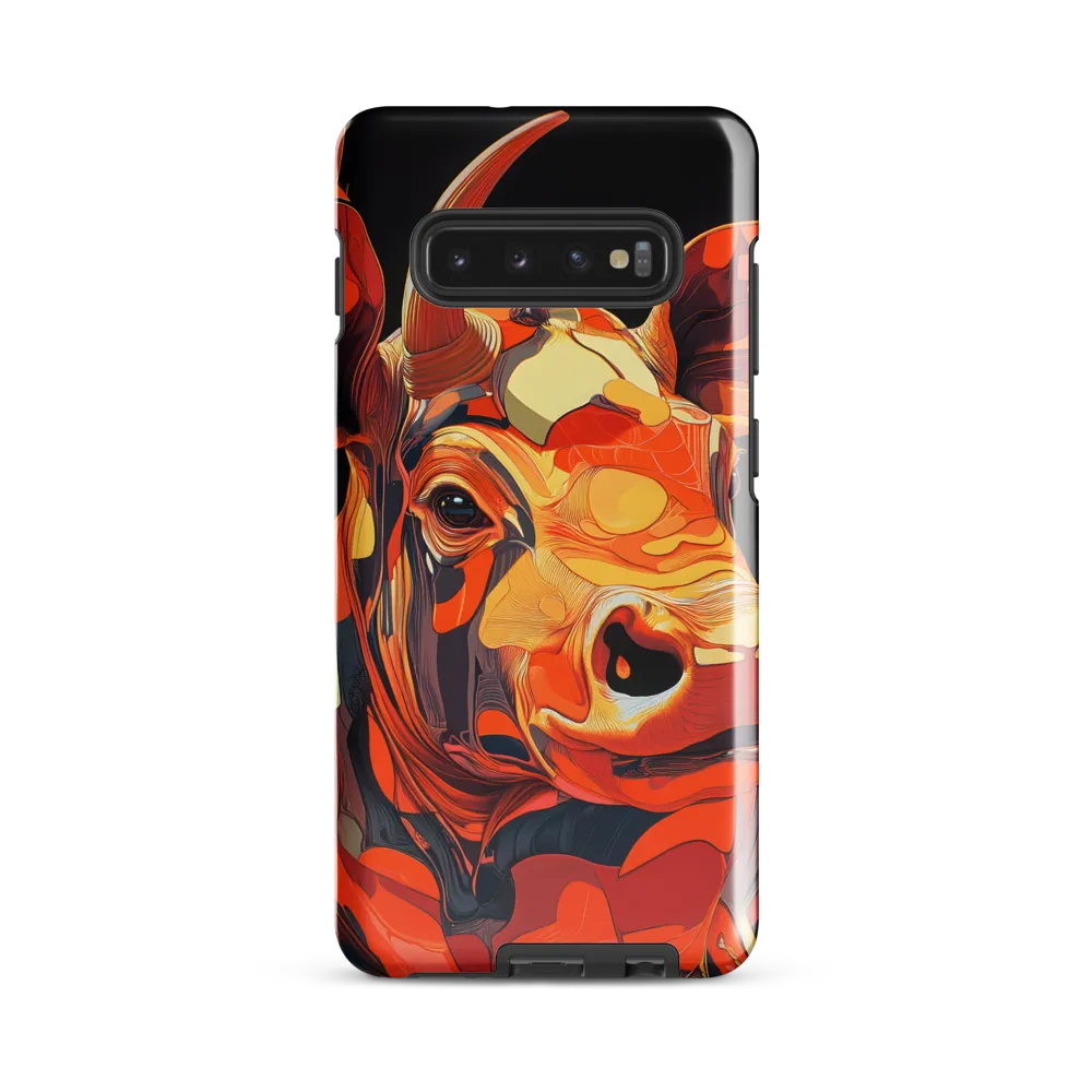 Modern Serenade: The Vibrant Cow | Phone Case |  S10 Plus | Tough Case | Glossy