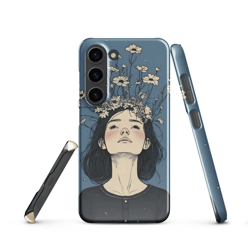 Floral Serenity: A Portrait of Tranquility | Phone Case |  S23 | Snap Case | Glossy