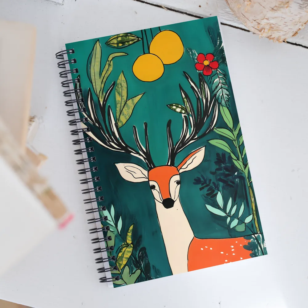 Nature's Embrace: The Majestic Deer | Spiral Notebook