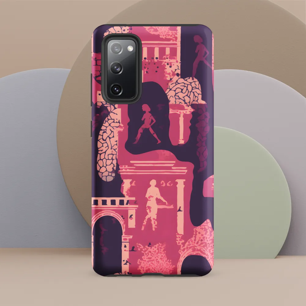 Whimsical Interplay of Figures and Architecture
