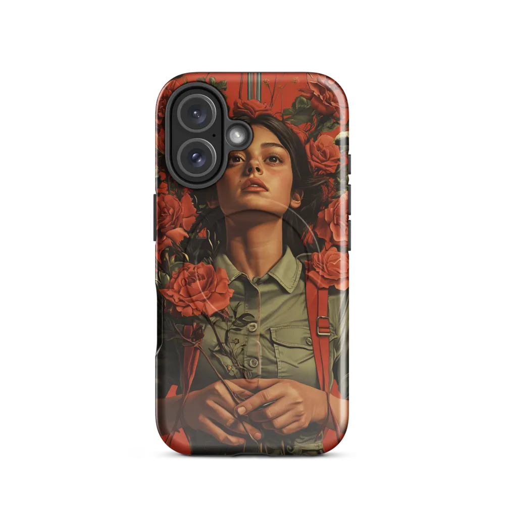 Harmony and Strength: A Portrait Among Roses