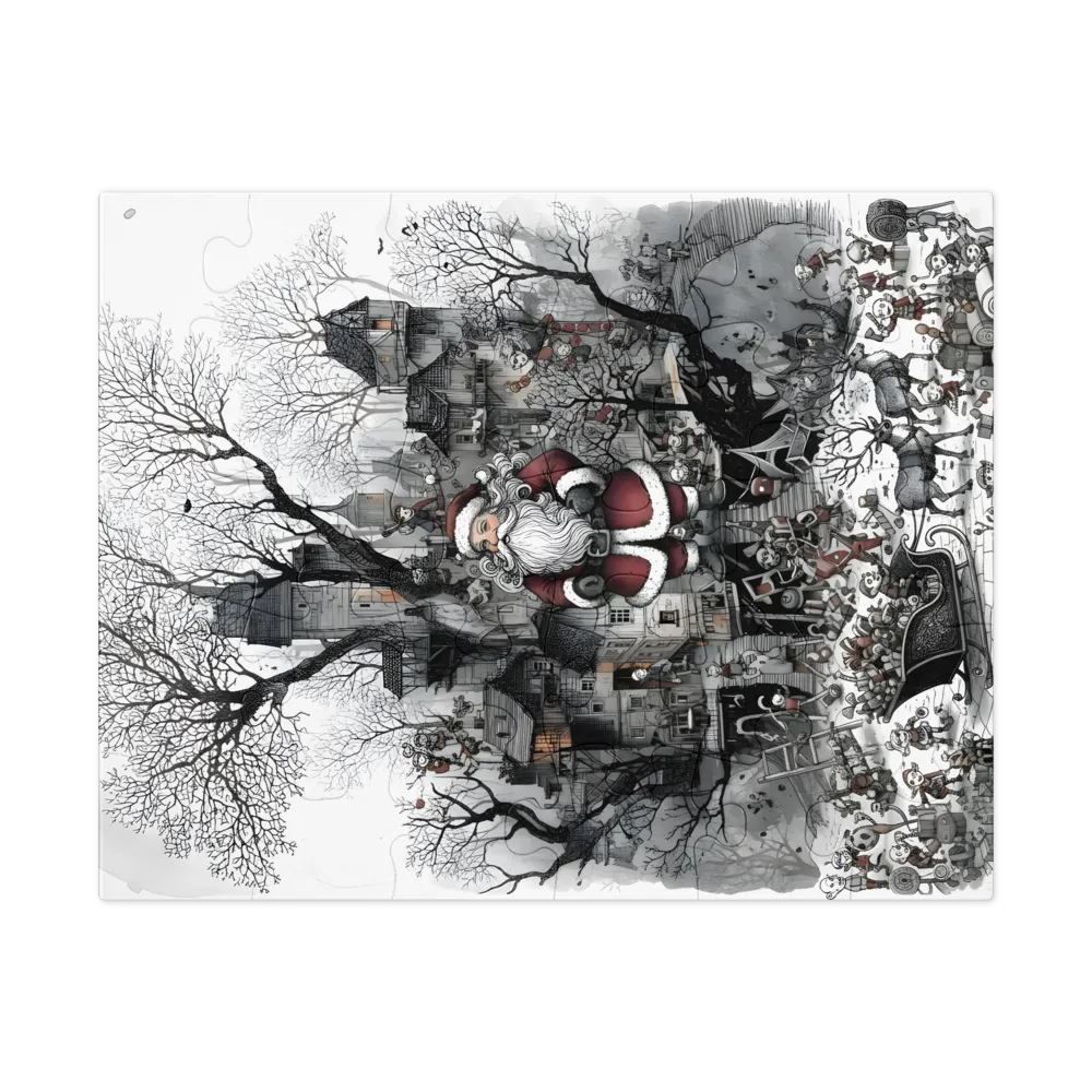 Santa's Treehouse Workshop 
 Jigsaw Puzzle in Tin Box
