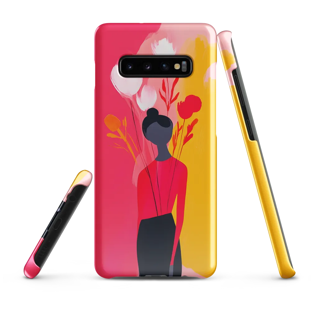 Floral Whimsy: A Modern Embrace | Phone Case |  S10 Plus | Snap Case | Glossy