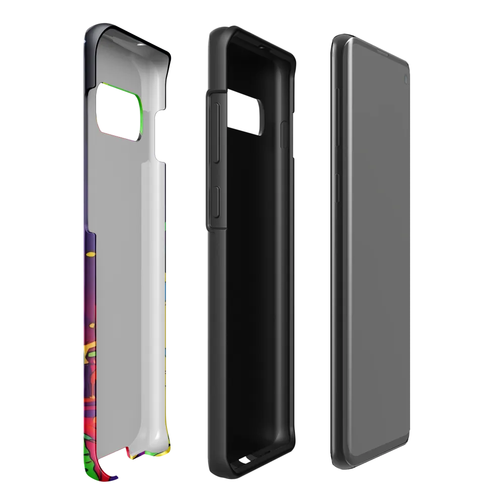 Neon Dreams: A Cyberpunk Odyssey | Phone Case |  S10 Plus | Tough Case | Glossy