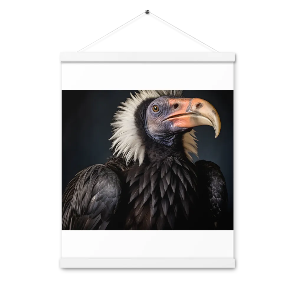 Majestic Vulture Portrait | Poster With White Wood Hanger | 16″×20″