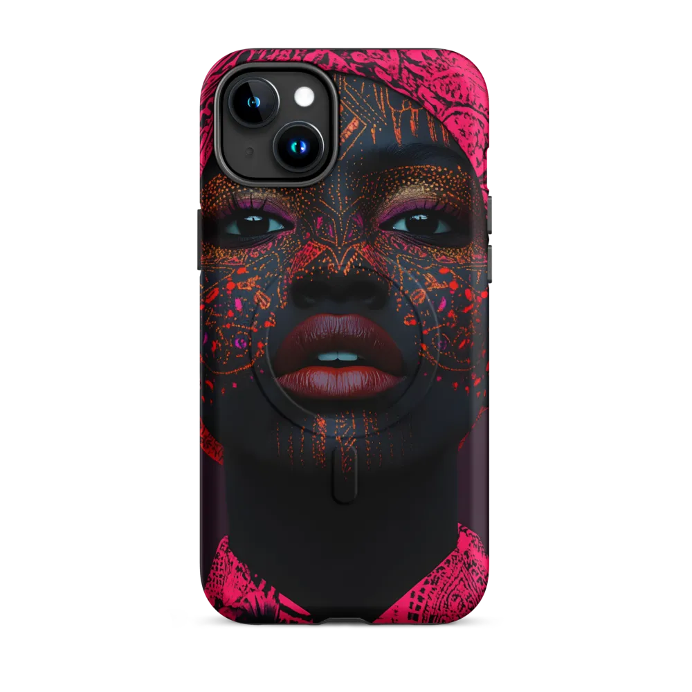 Neon Adornments: A Portrait of Cultural Expression