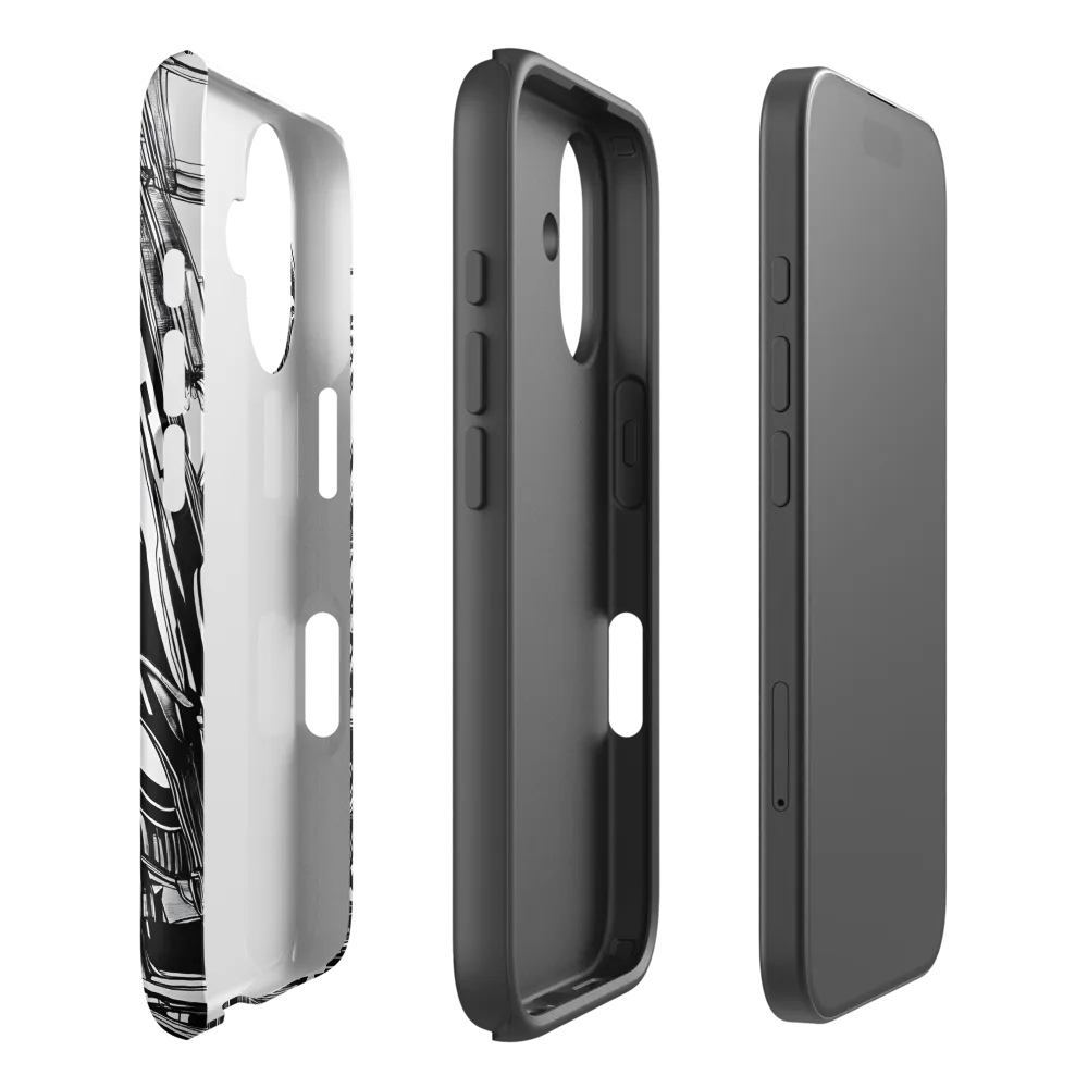 Urban Echoes: A Line Art Journey | Phone Case |  16 | Tough Case | Matte